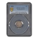 1885 Newfoundland Silver 5 Cents AU-55 PCGS