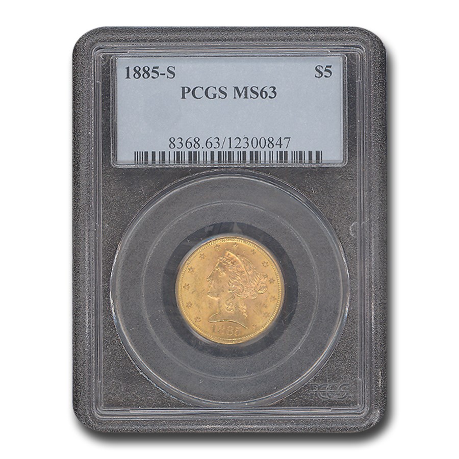 Buy 1885-S $5 Liberty Gold Half Eagle MS-63 PCGS | APMEX