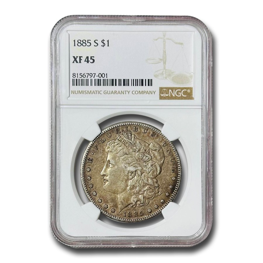 1885-S Morgan Dollar XF-45 NGC