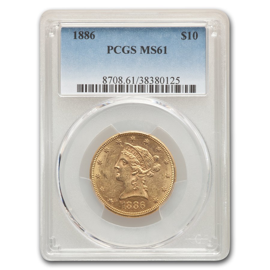 Buy 1886 $10 Liberty Gold Eagle MS-61 PCGS | APMEX