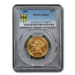 1886 $10 Liberty Gold Eagle MS-63 PCGS