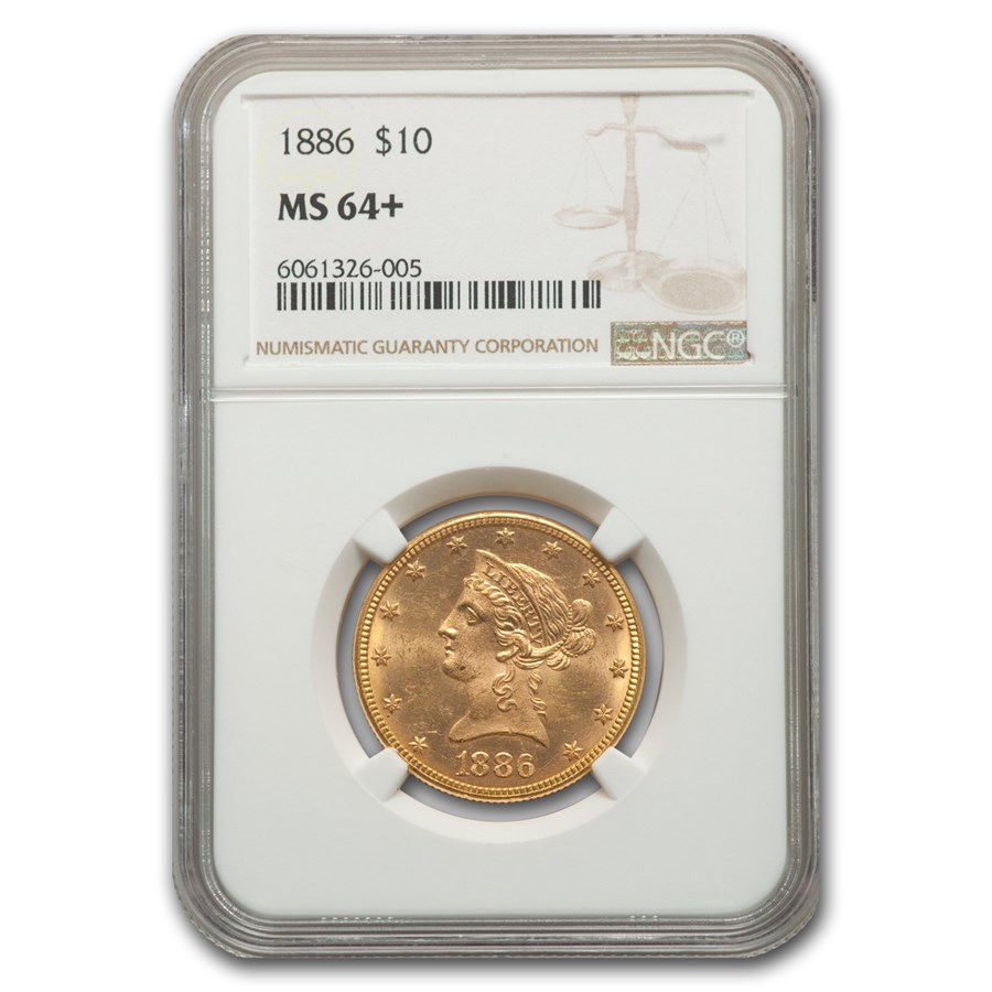 Buy 1886 $10 Liberty Gold Eagle MS-64+ NGC | APMEX