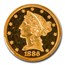 1886 $5 Liberty Gold Half Eagle PR-65 Cameo PCGS