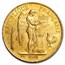 1886-A France Gold 100 Francs Lucky Angel AU