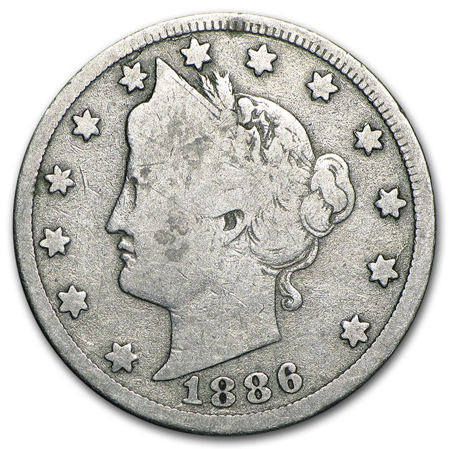 1886 Liberty Head V Nickel Good