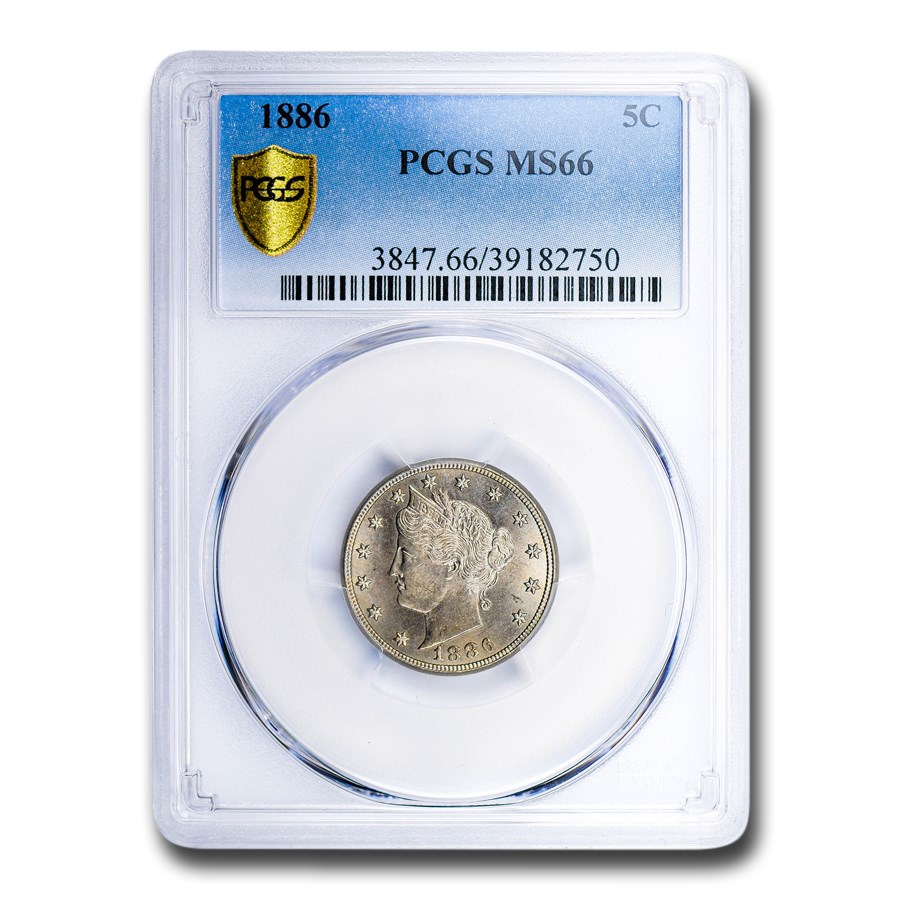 1886 Liberty Nickel MS-66 PCGS