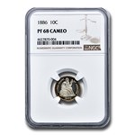 1886 Liberty Seated Dime PF-68 Cameo NGC