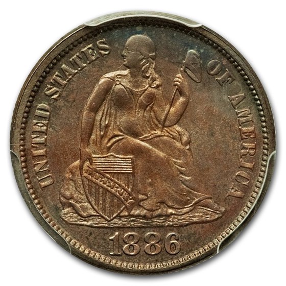 Buy 1886 Liberty Seated Dime PR-66 PCGS | APMEX