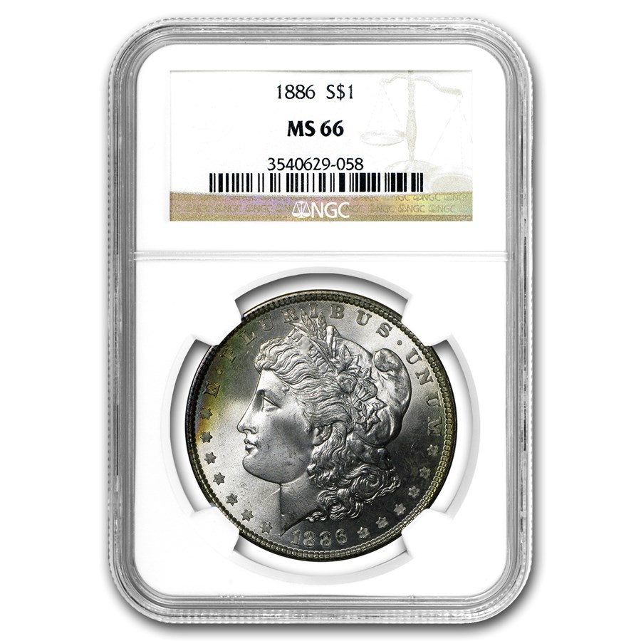 Buy 1886 Morgan Dollar MS-66 NGC (Toned) | APMEX