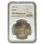 1886 Morgan Dollar MS-67 NGC (Beautiful Toning)