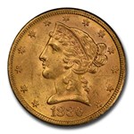 1886-S $5 Liberty Gold Half Eagle MS-63 PCGS CAC