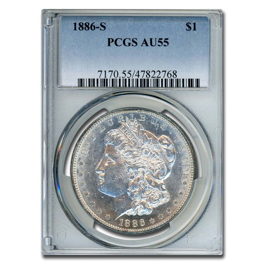 1886-S Morgan Dollar AU-55 PCGS