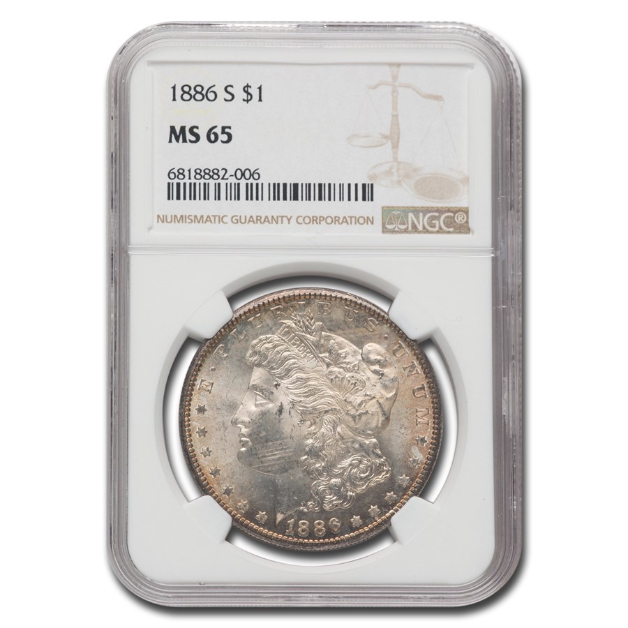 1886-S Morgan Dollar MS-65 NGC