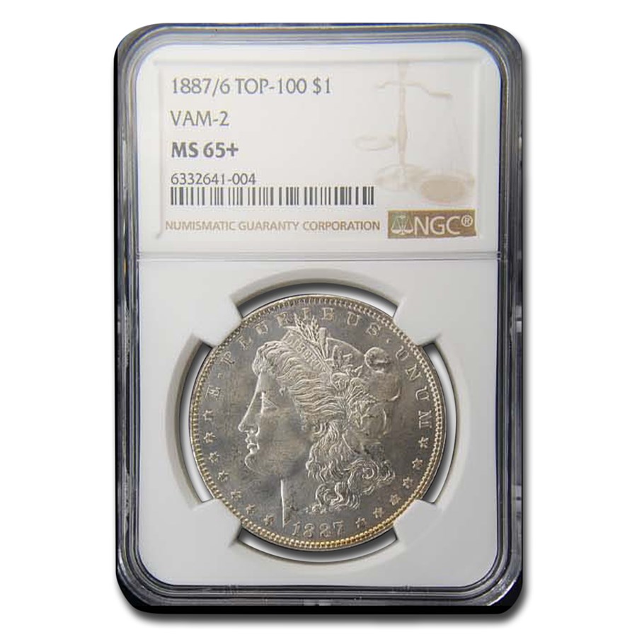 1887/6 Morgan Dollar MS-65+ NGC (VAM-2, Top-100)