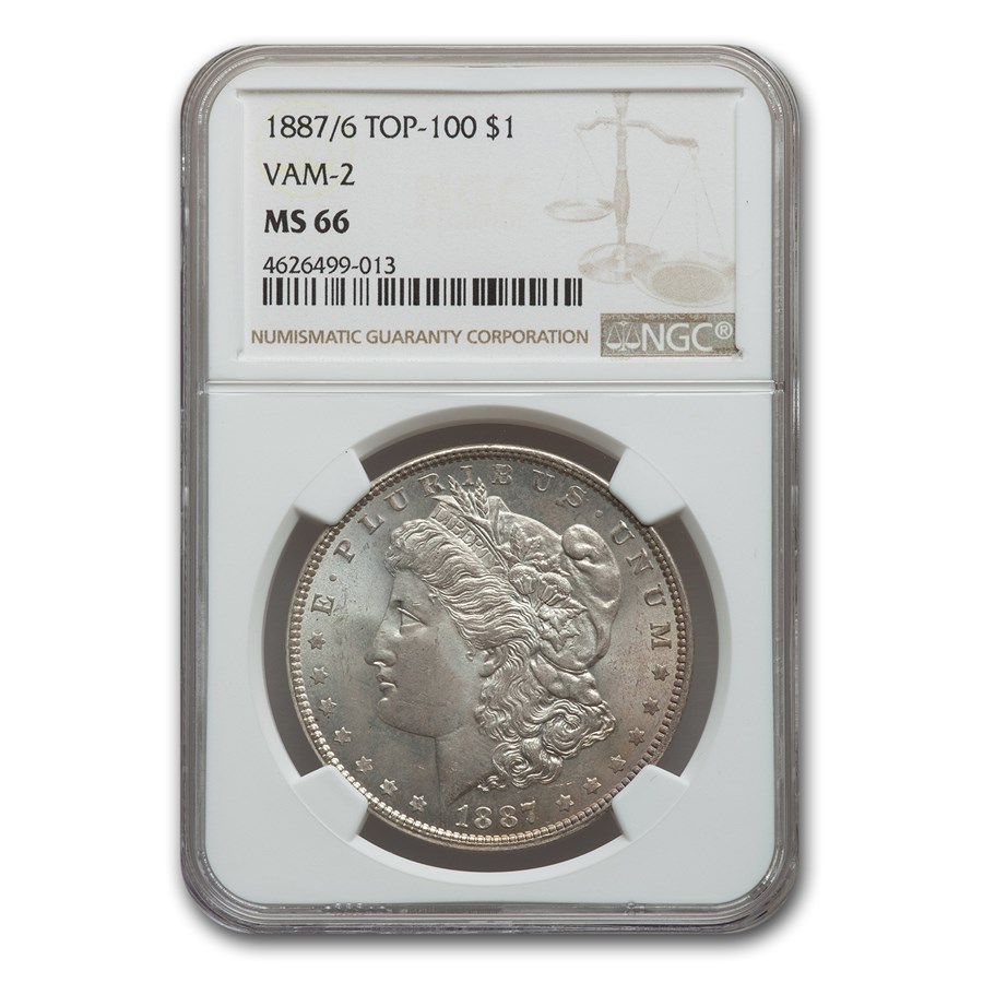 Buy 1887/6 Morgan Dollar MS-66 NGC (VAM-2, Top - 100) | APMEX