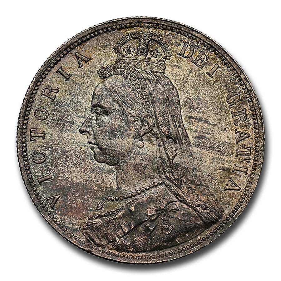1887 Great Britain Silver Half Crown Victoria MS-65 NGC