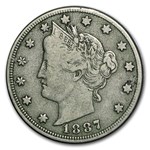 1887 Liberty Head V Nickel Fine