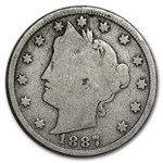 1887 Liberty Head V Nickel Good