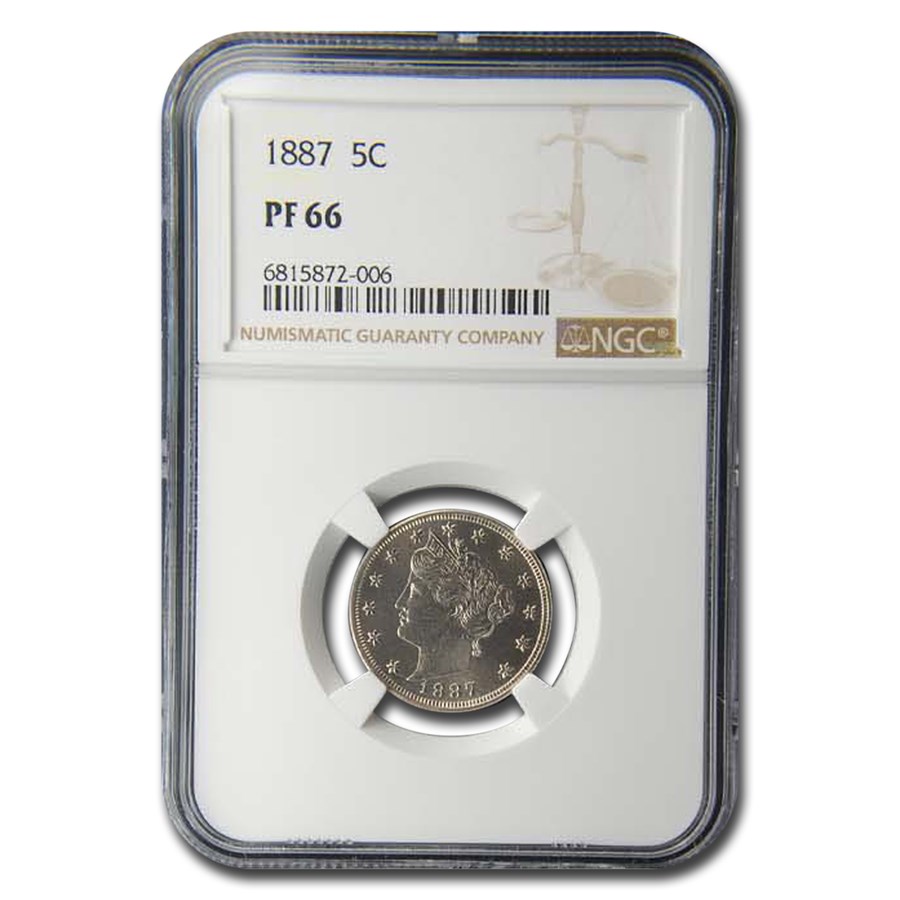 1887 Liberty Head V Nickel PF-66 NGC