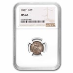 1887 Liberty Seated Dime MS-66 NGC