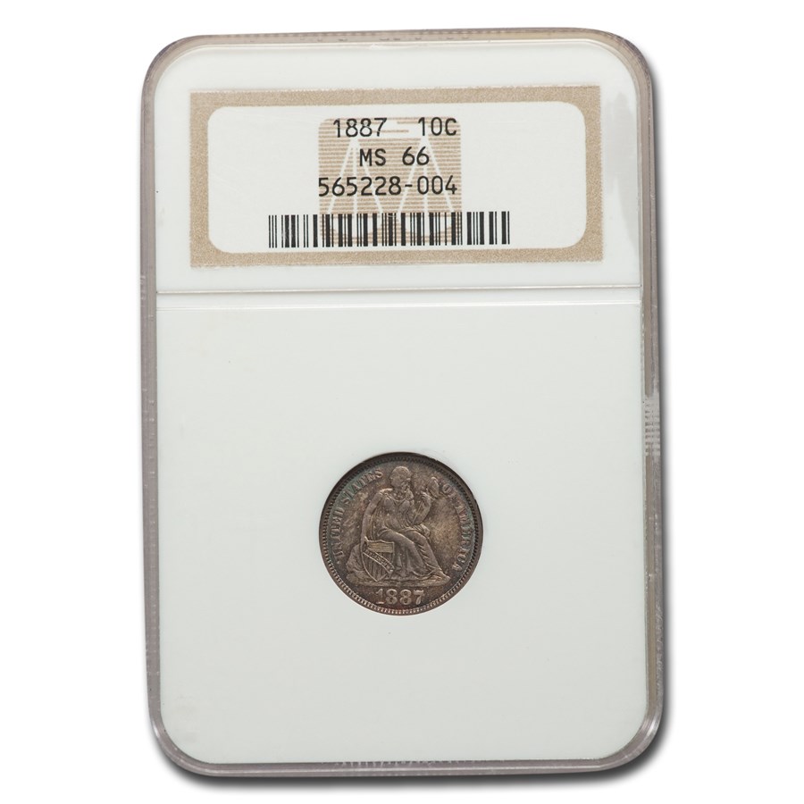 1887 Liberty Seated Dime MS-66 NGC