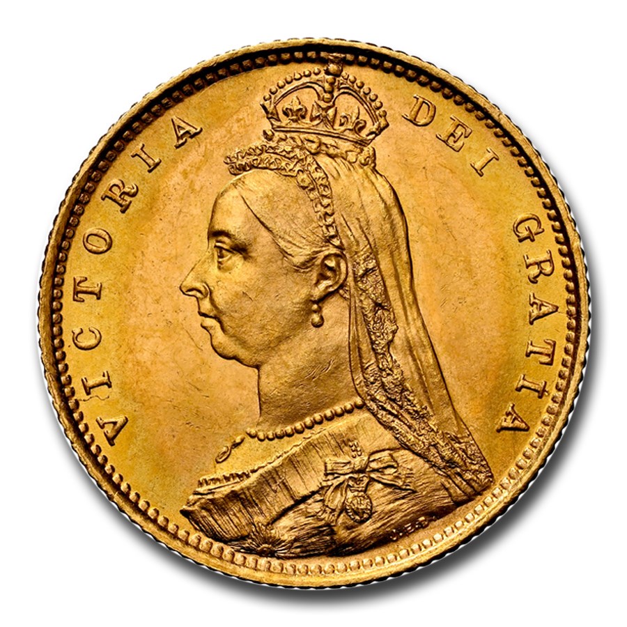 1887-M Australia Gold 1/2 Sovereign Victoria MS-64 NGC