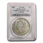 1887 Morgan Dollar AU-50 PCGS (VAM-1A Donkey Tail)