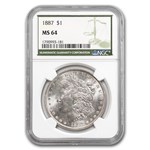 1887 Morgan Dollar MS-64 NGC (Green Label)