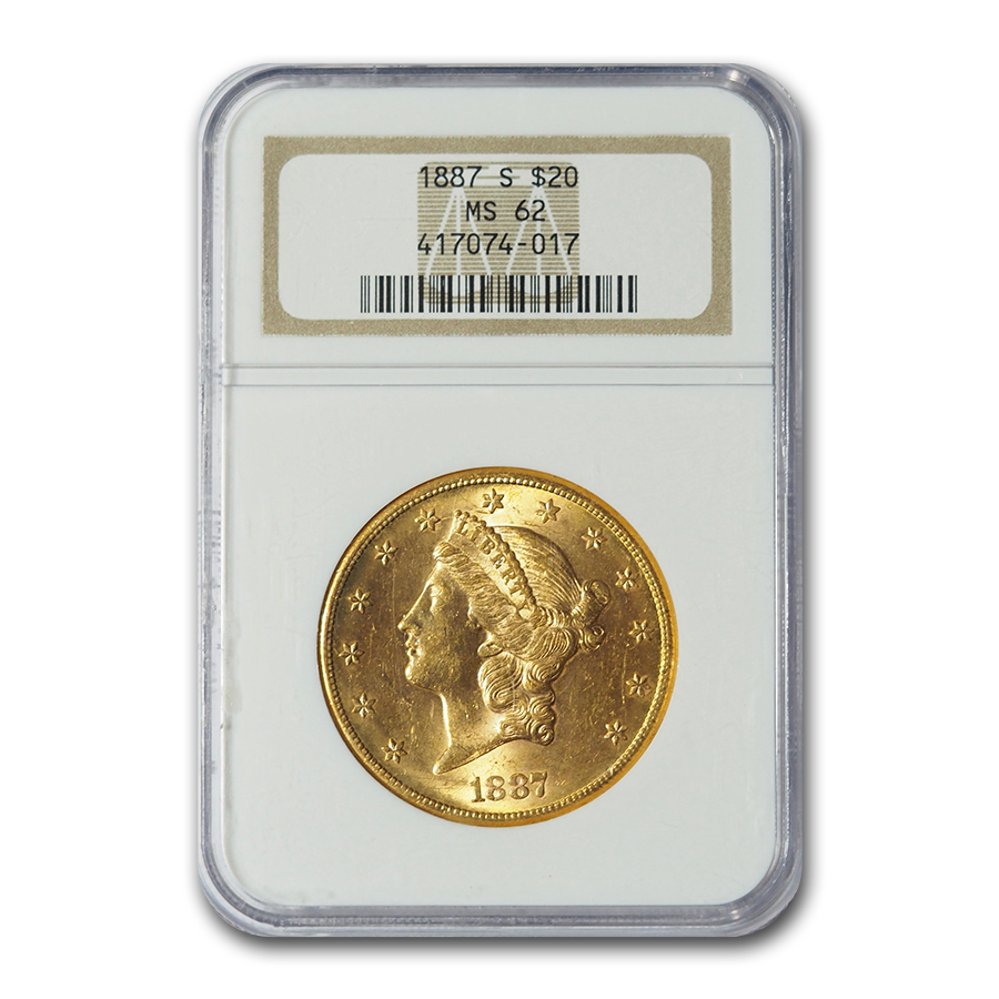 Buy 1887-S $20 Liberty Gold Double Eagle MS-62 NGC | APMEX