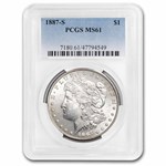 1887-S Morgan Dollar MS-61 PCGS