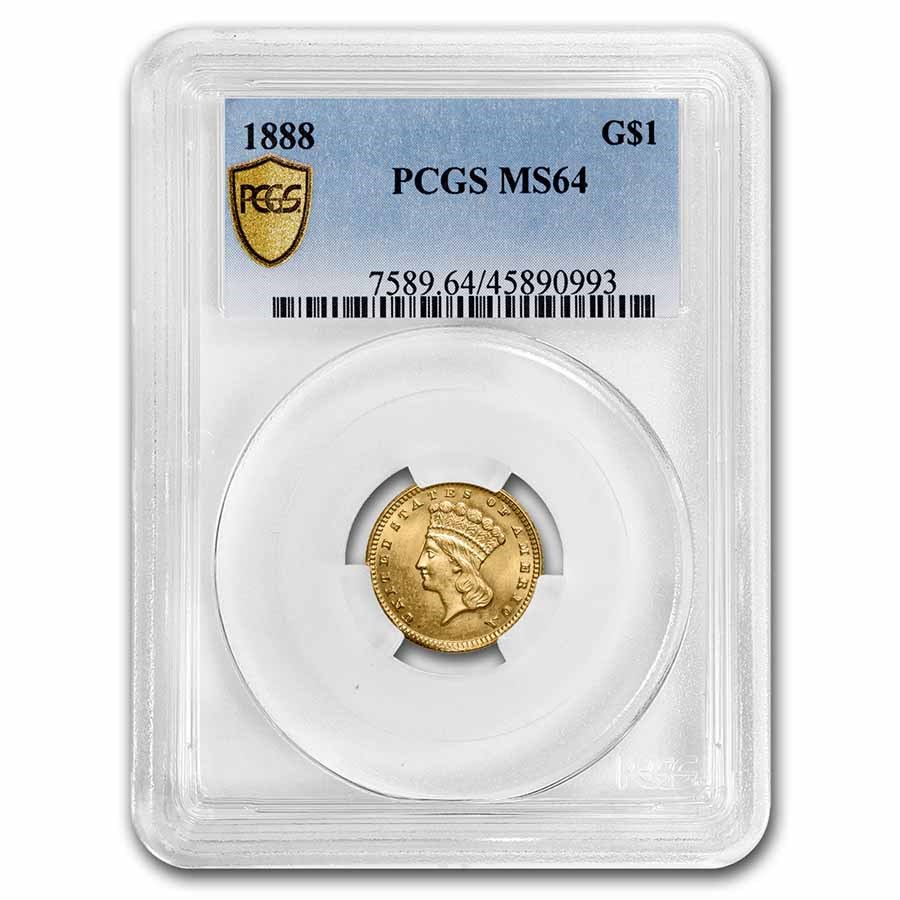 Buy 1888 $1 Indian Head Gold MS-64 PCGS | APMEX