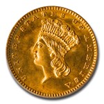 1888 $1 Indian Head Gold MS-68 PCGS CAC