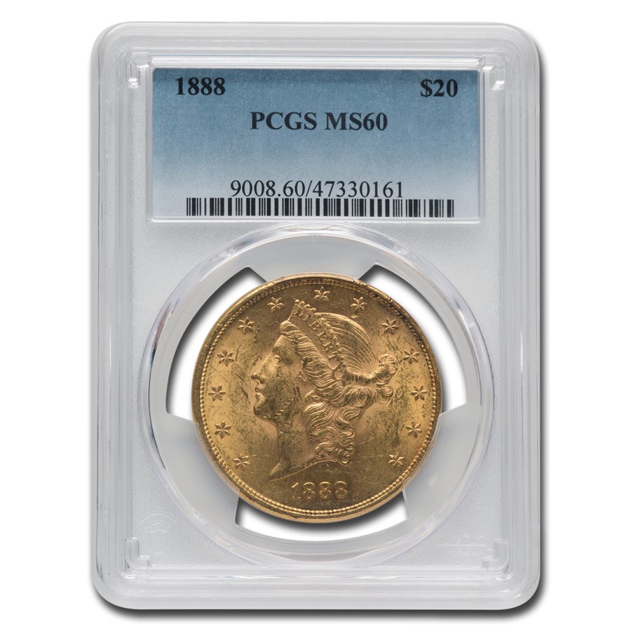 Buy 1888 $20 Liberty Gold Double Eagle MS-60 PCGS | APMEX