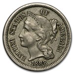 1888 3 Cent Nickel XF