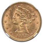 1888 $5 Liberty Gold Half Eagle MS-63 NGC