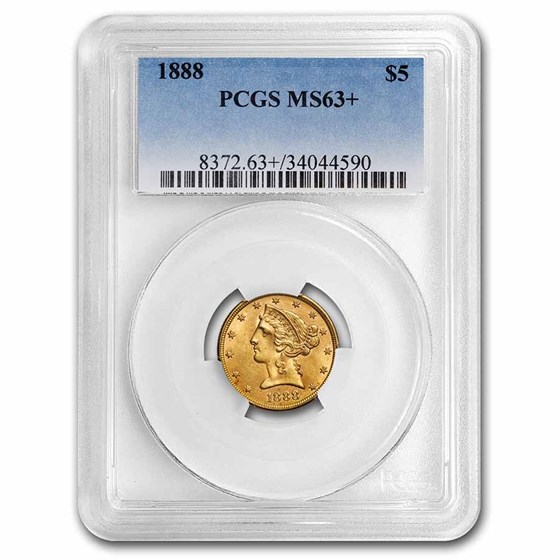 Buy 1888 $5 Liberty Gold Half Eagle MS-63+ PCGS | APMEX