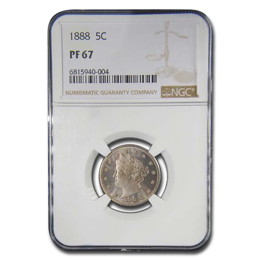 1888 Liberty Head V Nickel PF-67 NGC