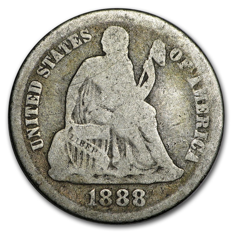 1888 Liberty Seated Dime Good