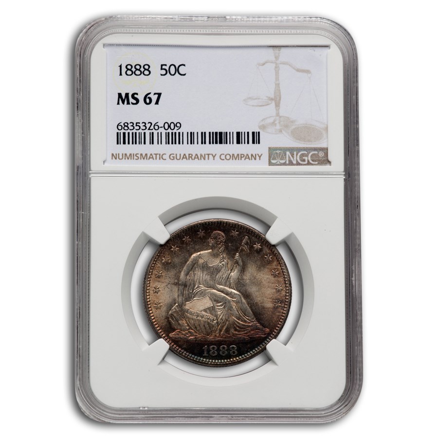 1888 Liberty Seated Half Dollar MS-67 NGC