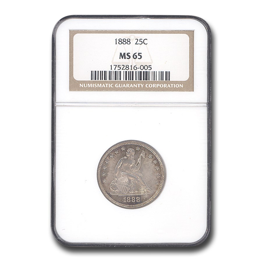 1888 Liberty Seated Quarter MS-65 NGC