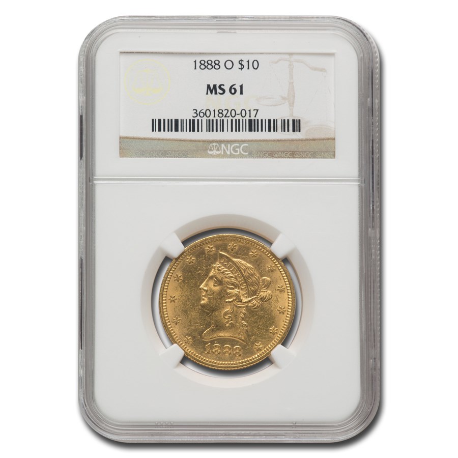 1888-O $10 Liberty Gold Eagle MS-61 NGC