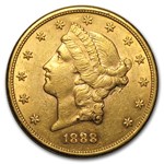 1888-S $20 Liberty Gold Double Eagle AU