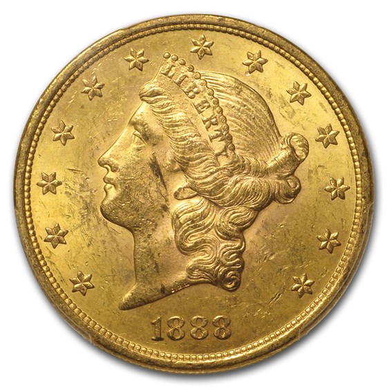 Buy 1888-S $20 Liberty Gold Double Eagle BU PCGS (Prospector Label) | APMEX