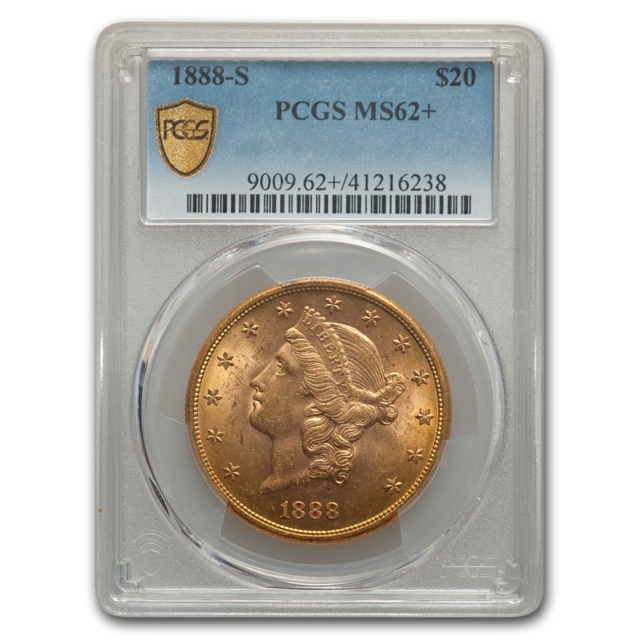 Buy 1888-S $20 Liberty Gold Double Eagle MS-62+ PCGS | APMEX