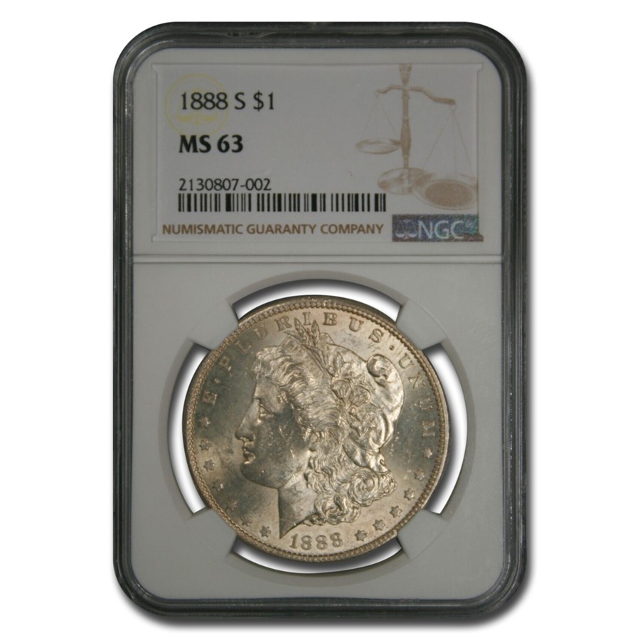 1888-S Morgan Dollar MS-63 NGC