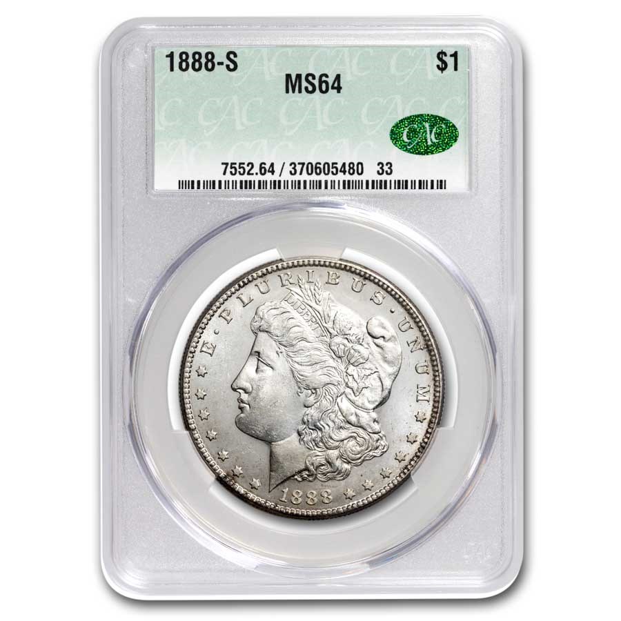 1888-S Morgan Dollar MS-64 CACG