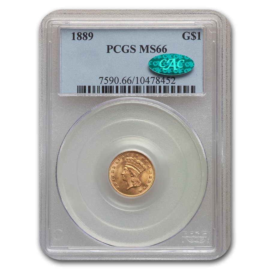 Buy 1889 $1 Indian Head Gold MS-66 PCGS CAC | APMEX