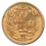 1889 $1 Indian Head Gold MS-67 PCGS CAC