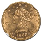 1889 $10 Liberty Gold Eagle MS-62 NGC