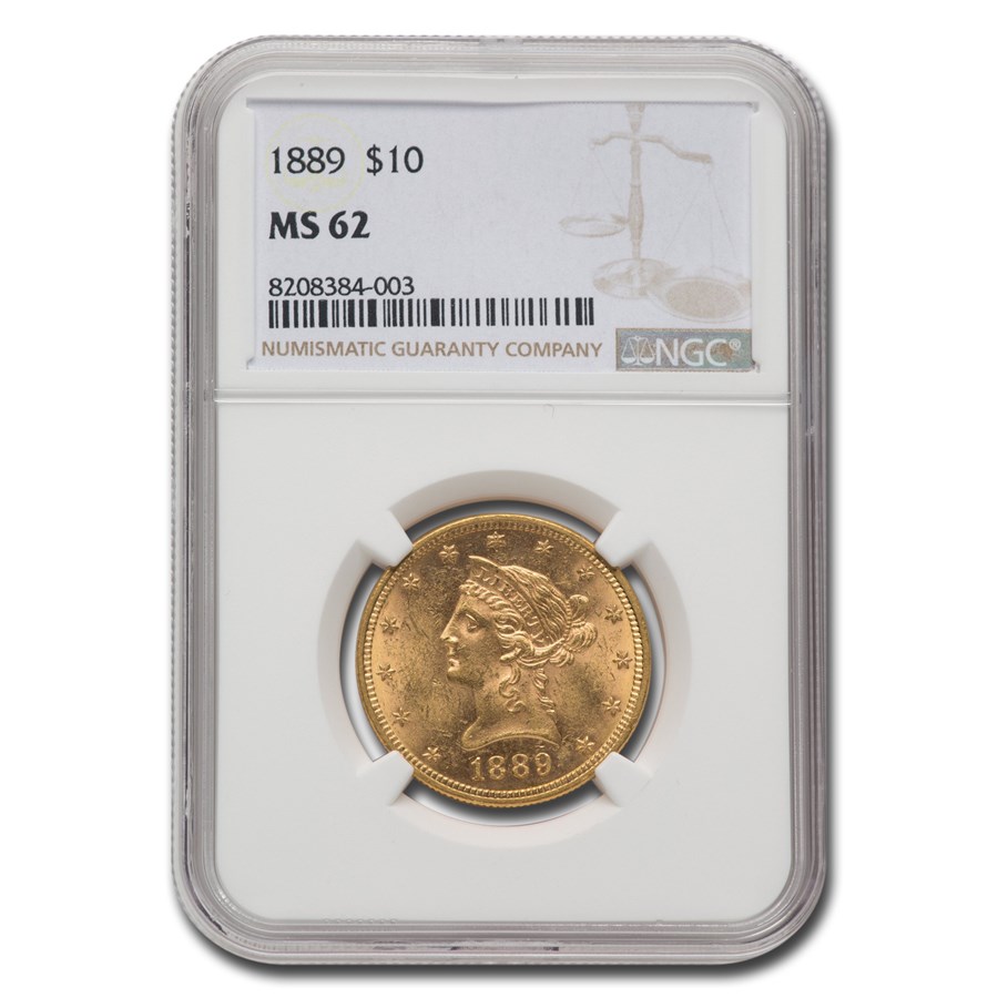 1889 $10 Liberty Gold Eagle MS-62 NGC